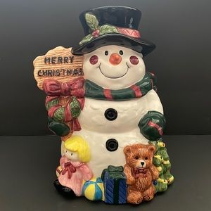 Holiday at Home Ceramic Snowman Cookie Jar